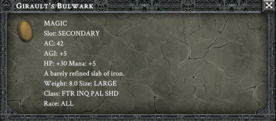 GIRAULT'S BULWARK item card